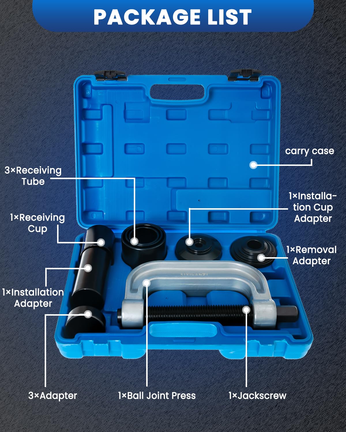 10-Piece Ball Joint Press and Removal Kit X25284