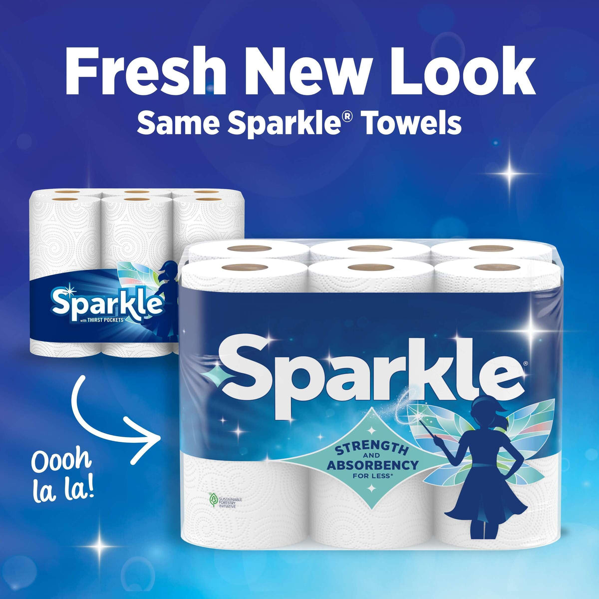 2-Ply Paper Towels, 6 Double Rolls H49315