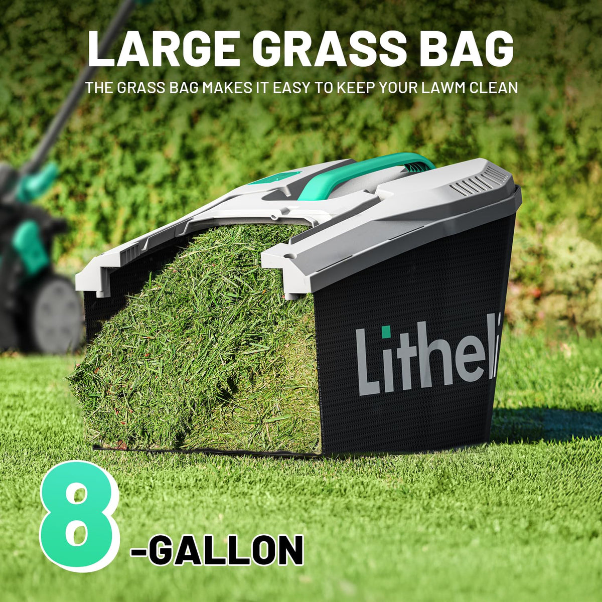 13" Cordless Electric Lawn Mower with Battery & Charger U47027