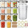 16oz Wide Mouth Mason Jars with Airtight Lids S366542