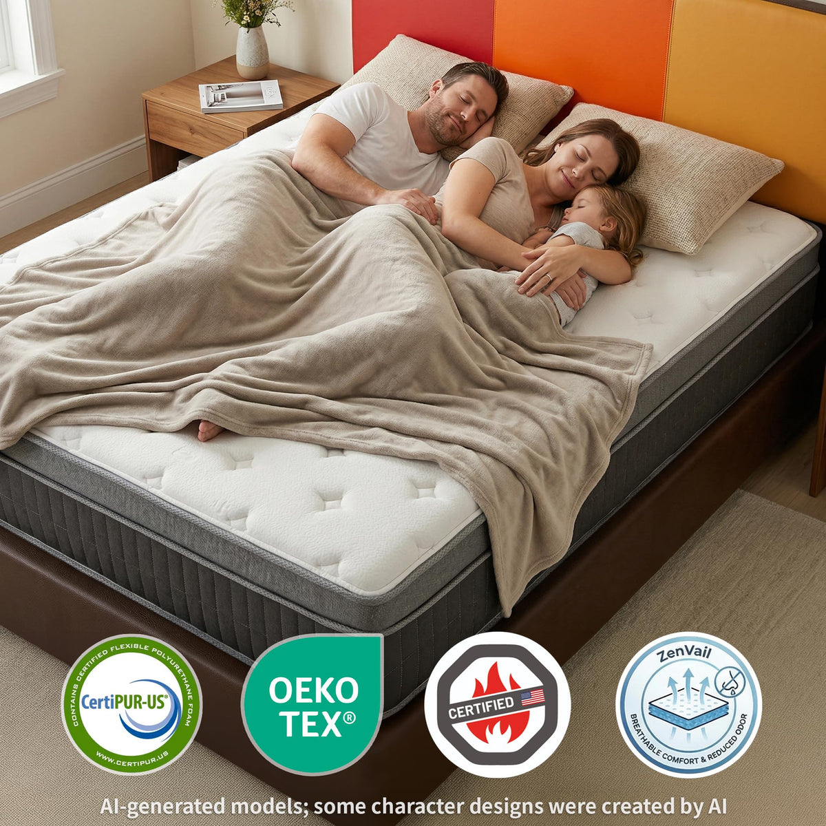 Full Size 12 Inch Medium Firm Hybrid Mattress S36253