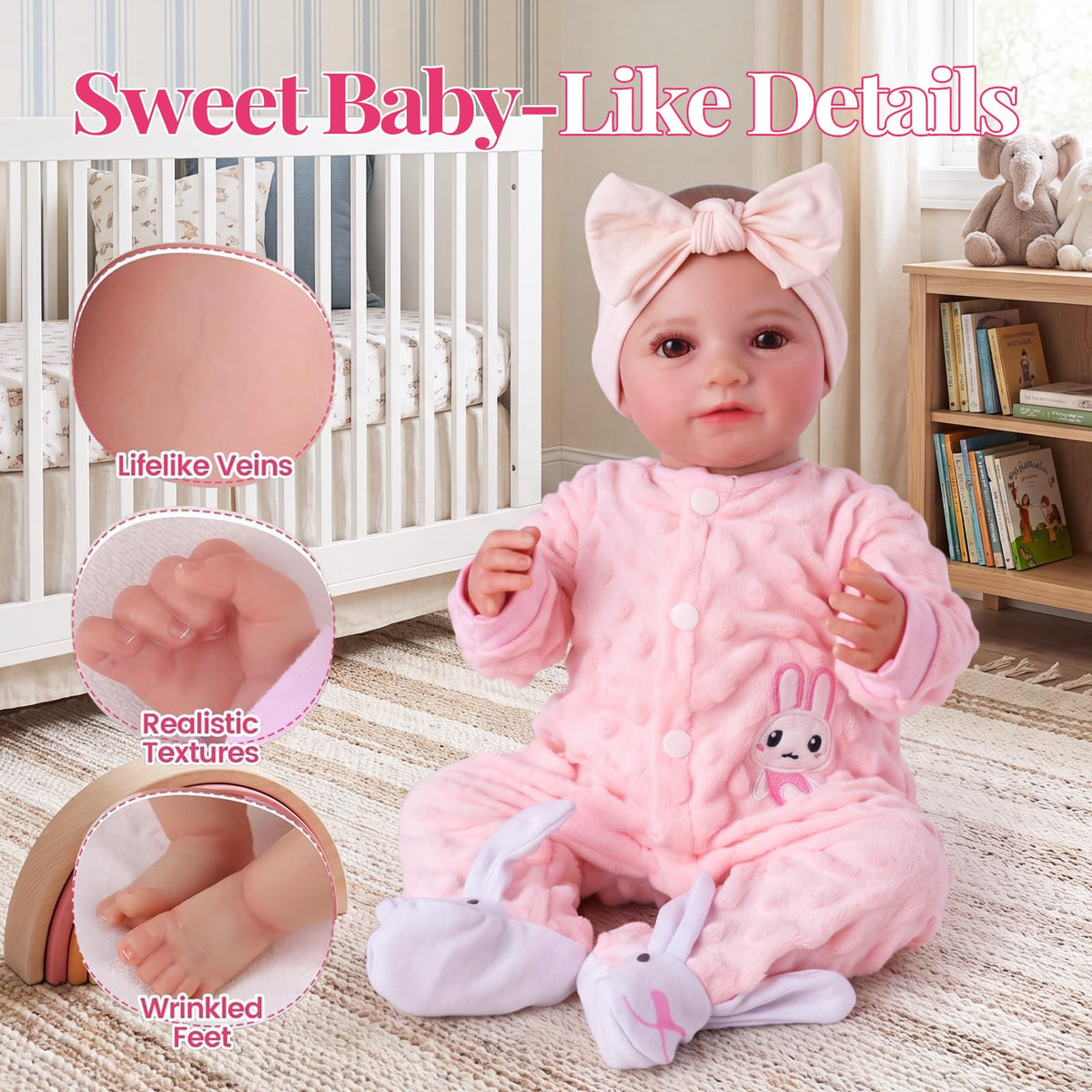 20 Inch Soft Vinyl Poseable Baby Doll E462541