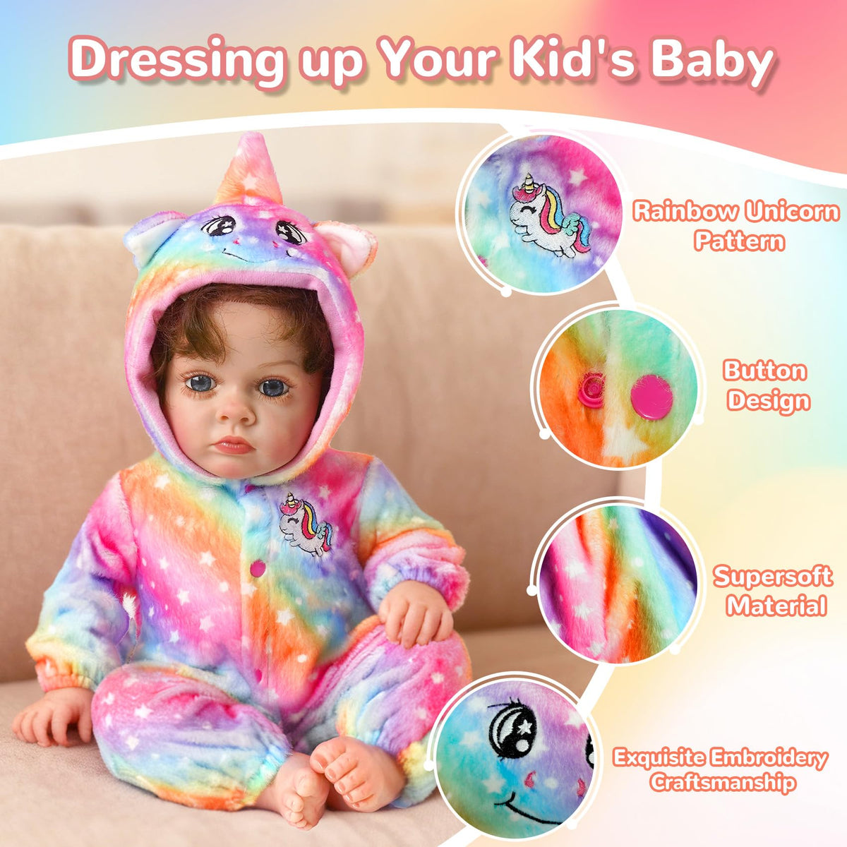 Baby Doll Clothes Outfit Set with Bassinet O46353