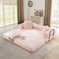 Pink Corduroy Convertible Sleeper Sofa Bed J24662