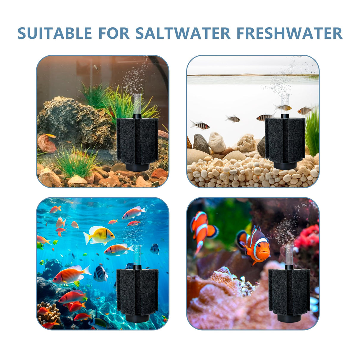 150 Gal Aquarium Sponge Filter with Air Stone L140