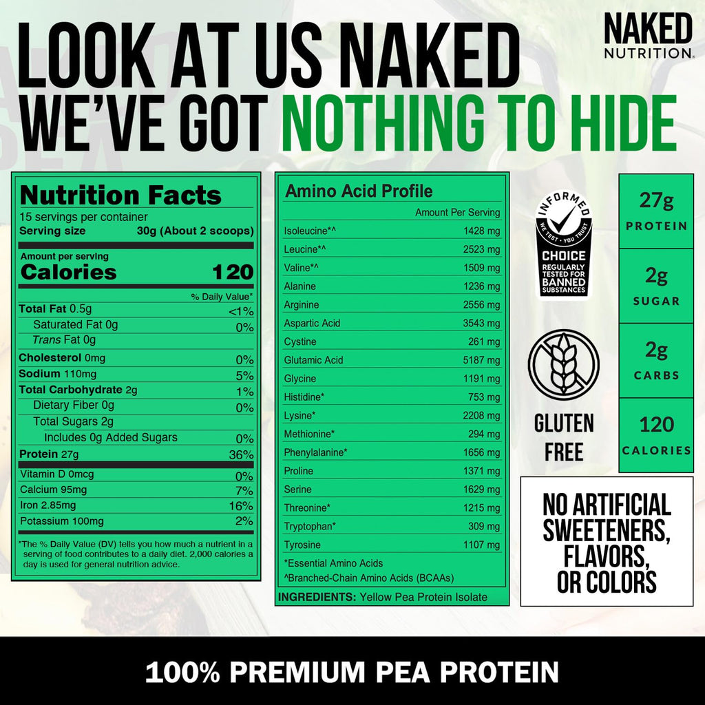 Pea Protein Isolate and Creatine Monohydrate Unflavored L371