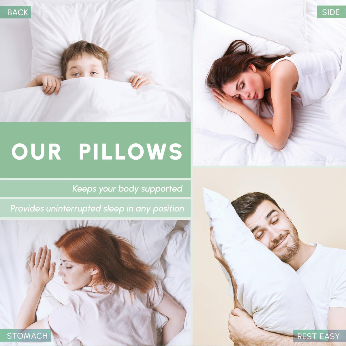 King Size Cotton Bed Pillows Set of 2 Z94635