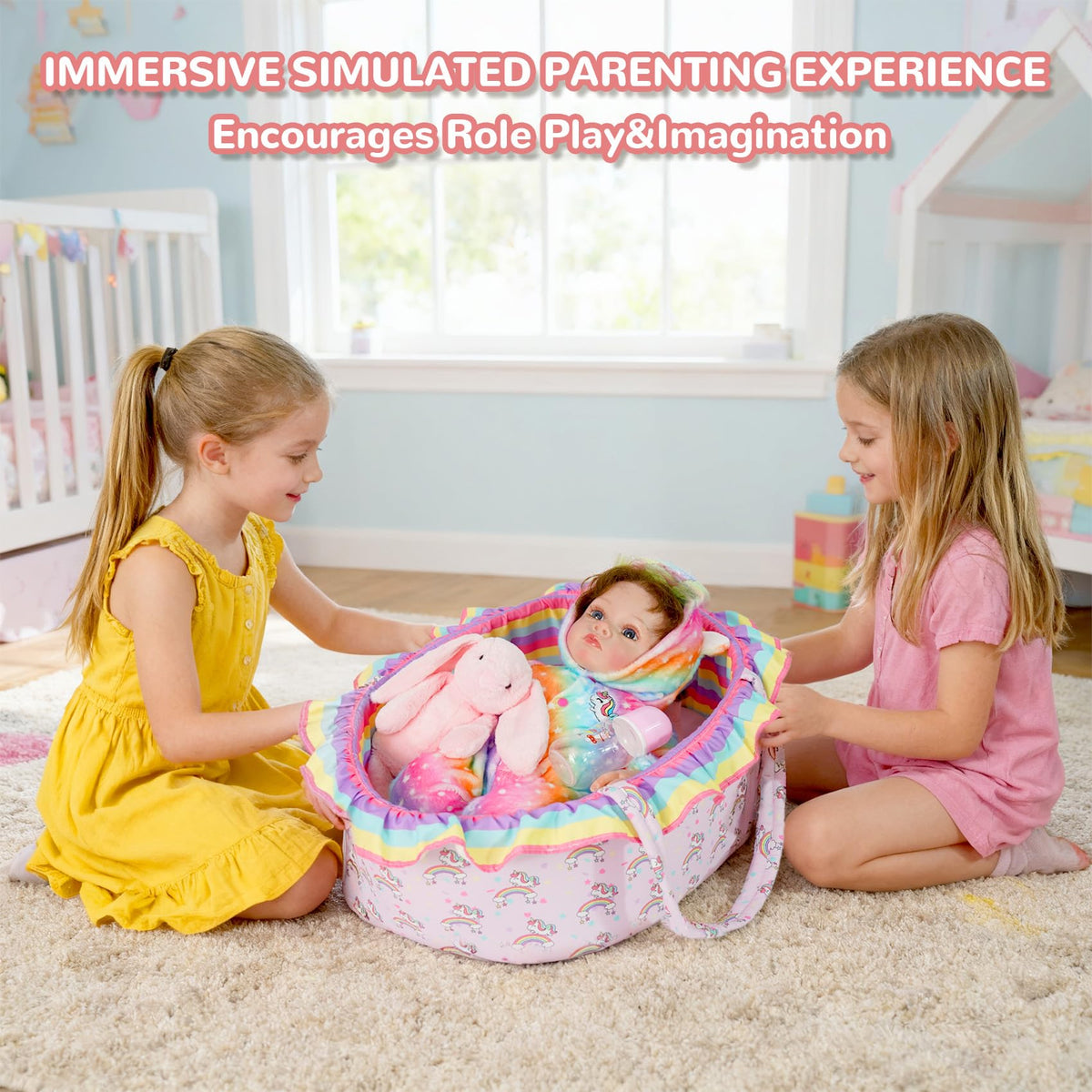 Baby Doll Clothes Outfit Set with Bassinet O46353