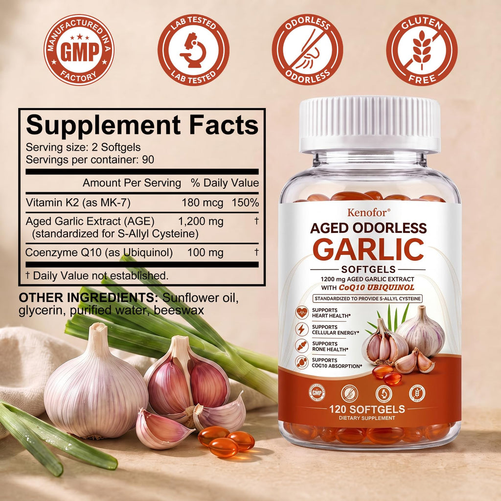 Aged Garlic Extract Softgels 1,200 mg 180 Softgels Q530042