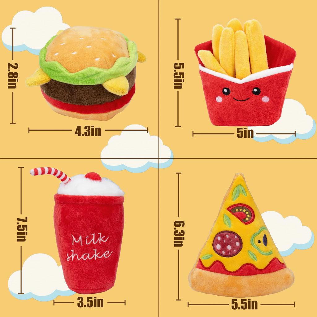 Plush Food Shaped Dog Toy with Squeaker K895