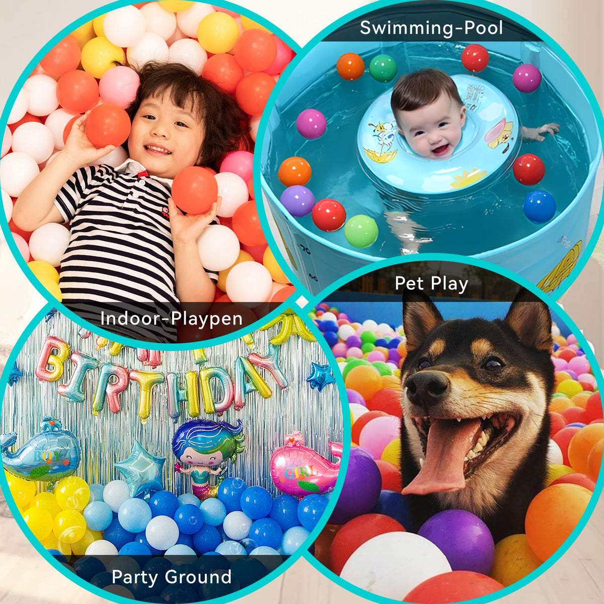 BPA Phthalate Free 2.15" Soft Plastic Play Balls Z564