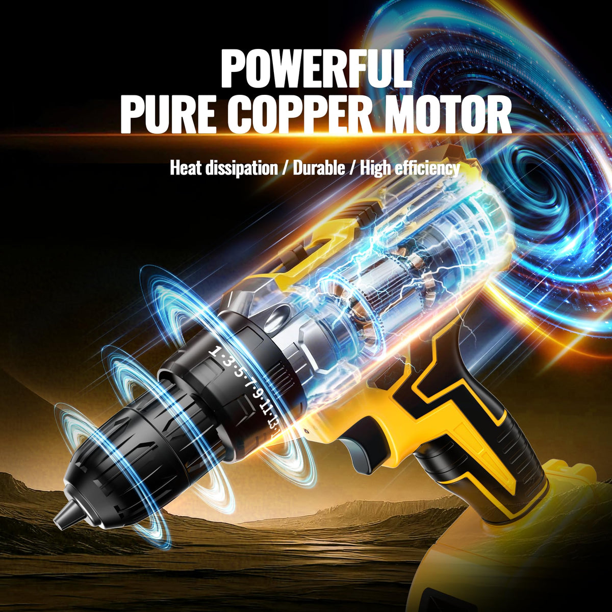 21V Cordless Drill Driver with 2 Batteries V888313