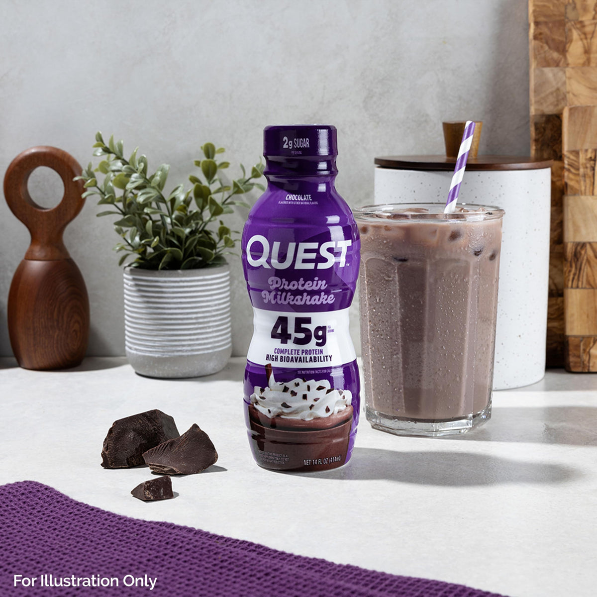 Chocolate Protein Shake, 45g Protein, 12 Count Y241751
