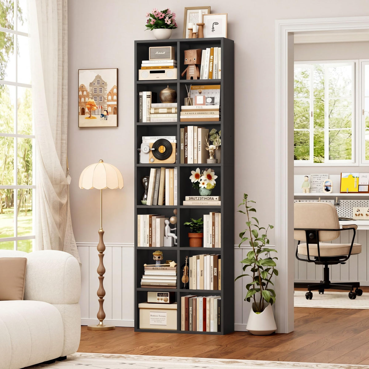 7-Tier Narrow Bookshelf Q519012