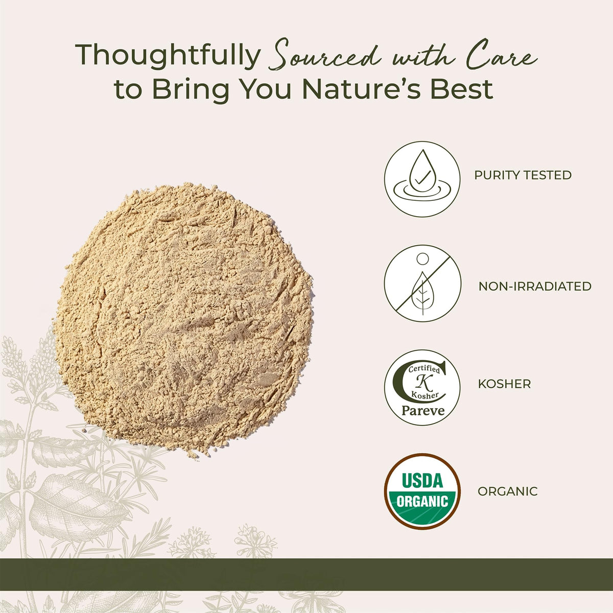 Organic Ashwagandha Root Powder 1 lb Bag W3408