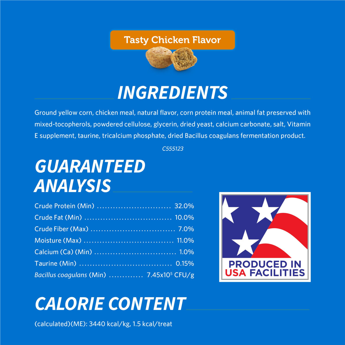 Chicken Flavor Cat Treats 19 oz Pouch C8640
