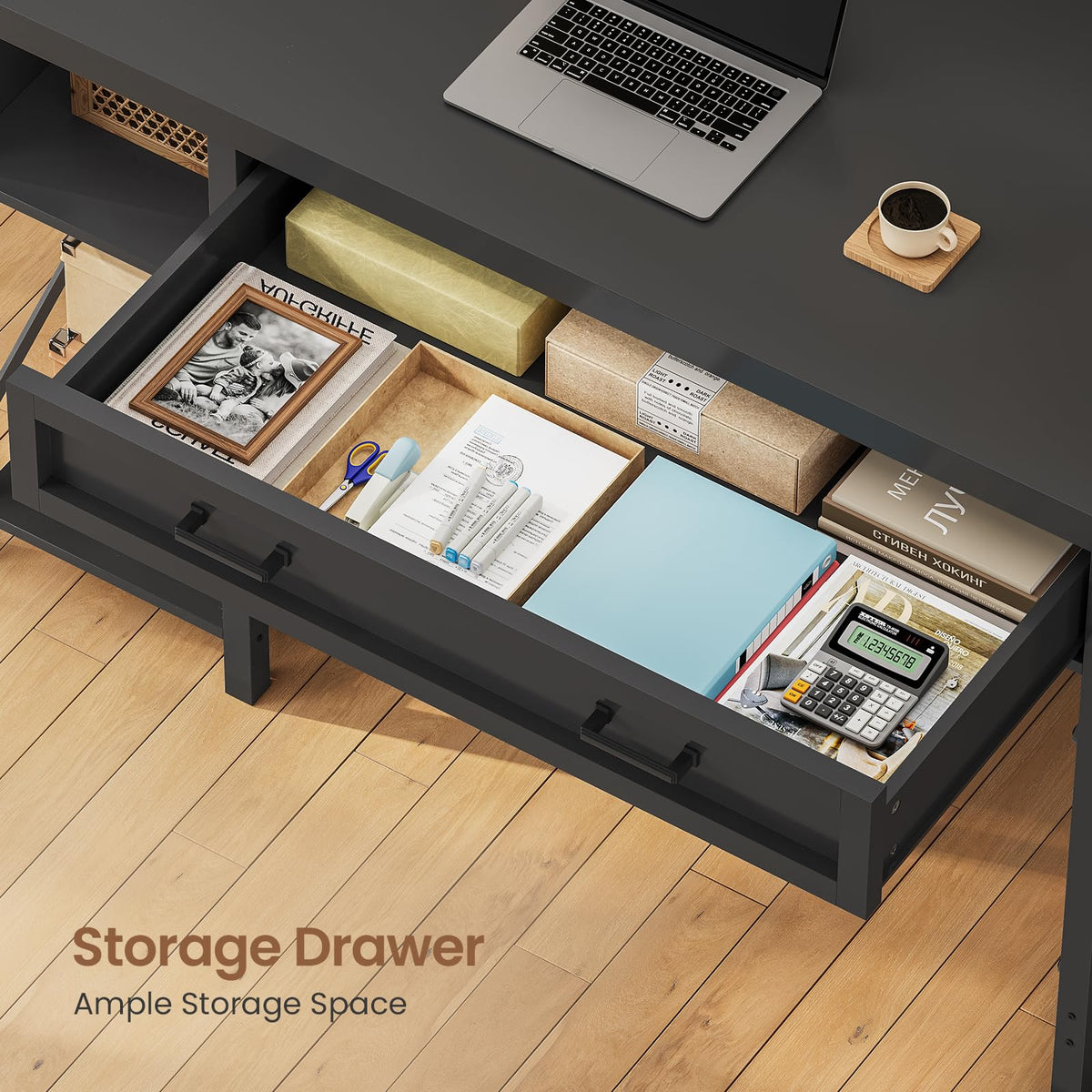 40" Farmhouse Small Desk with Drawers T23842