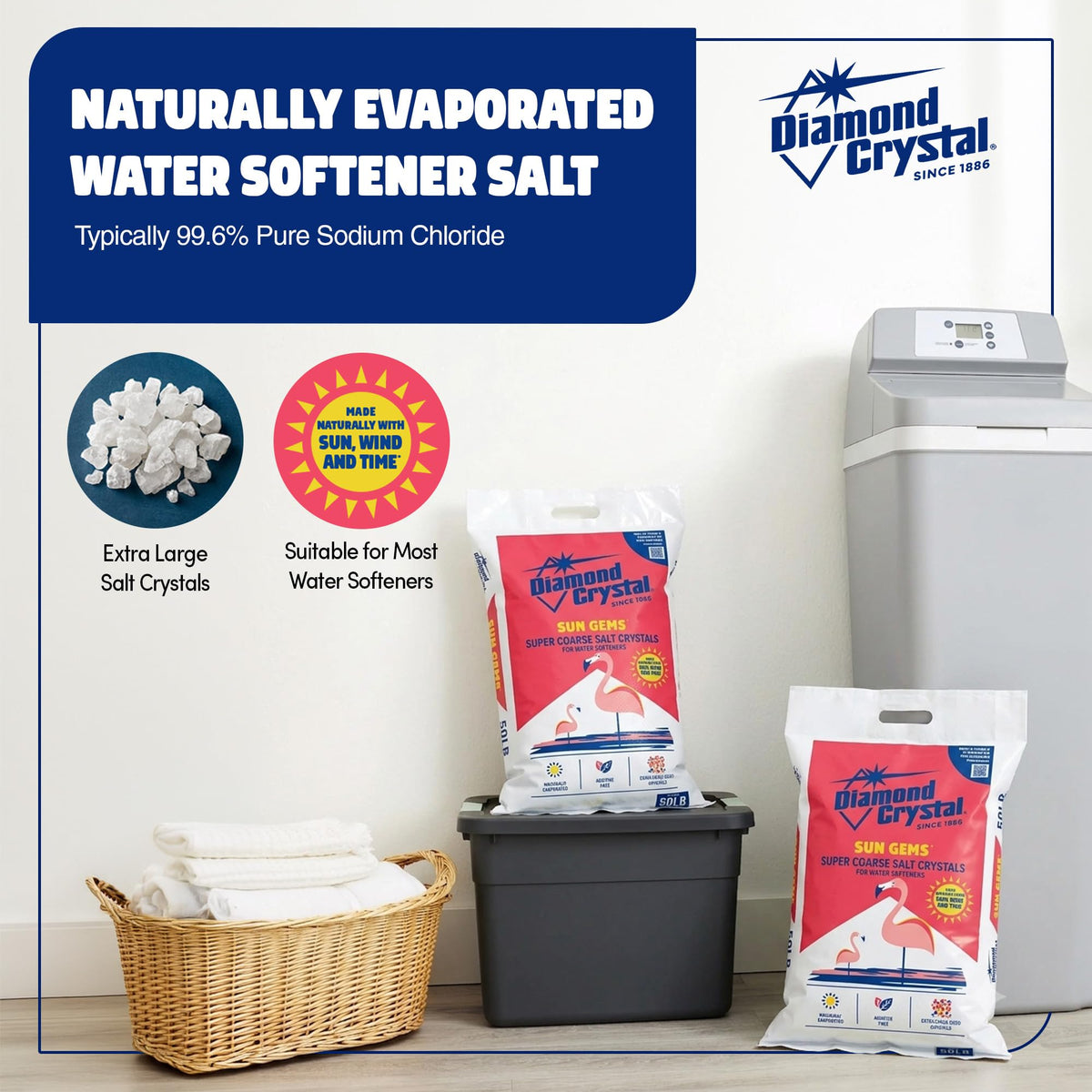 4 Pack Super Coarse Water Softener Salt, 40 Pounds Y3093