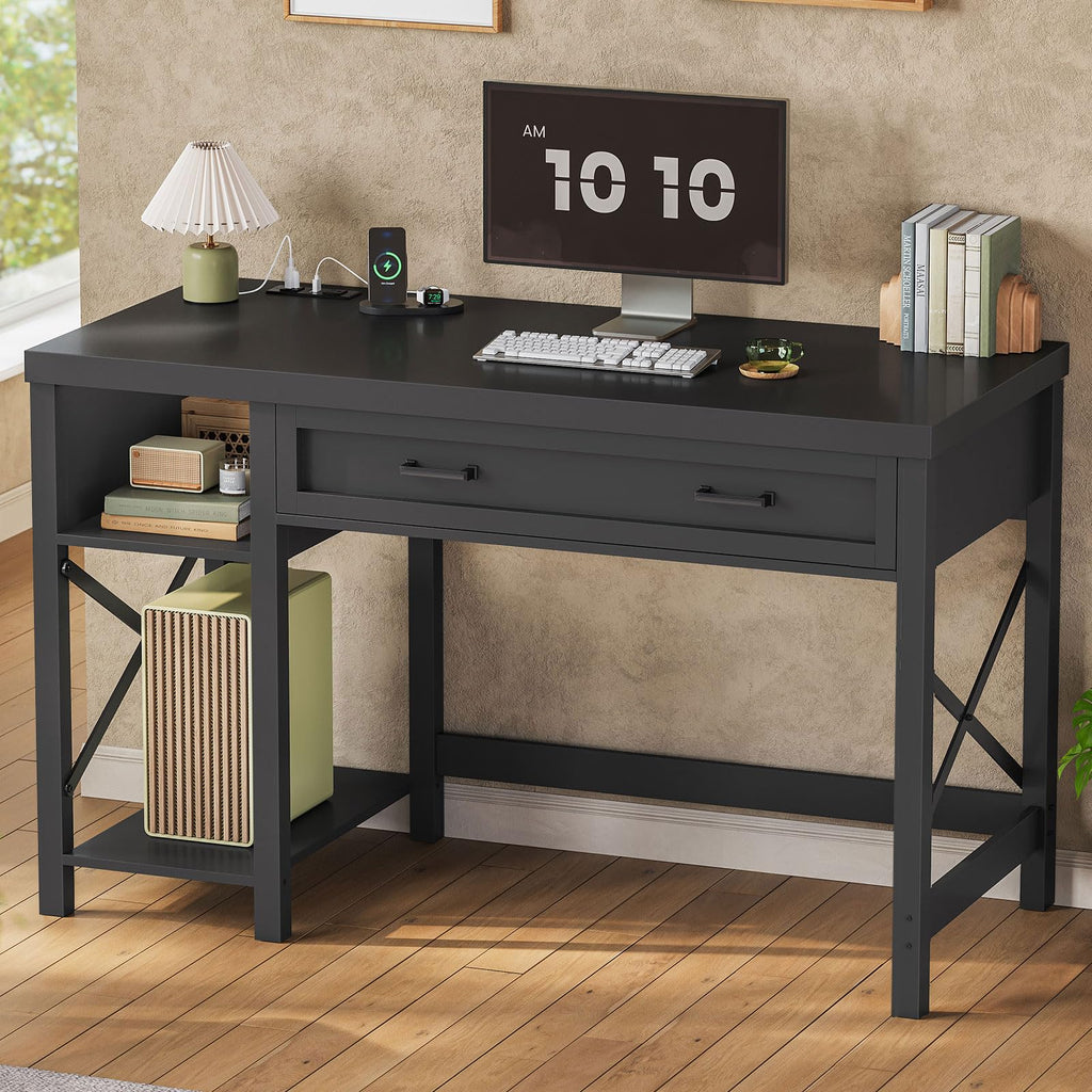 40" Farmhouse Small Desk with Drawers T23842