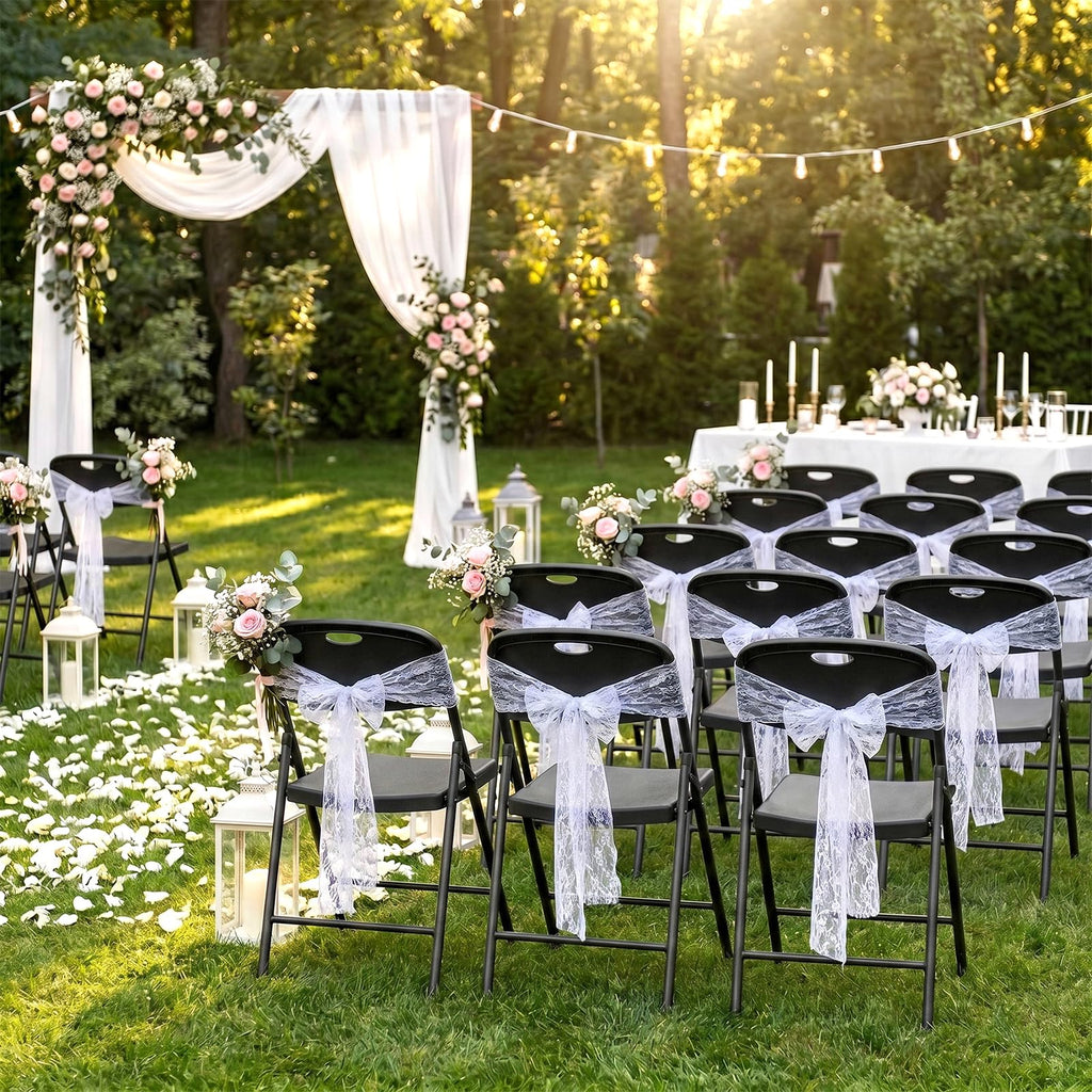 Black Plastic Folding Chair with Steel Frame S4544