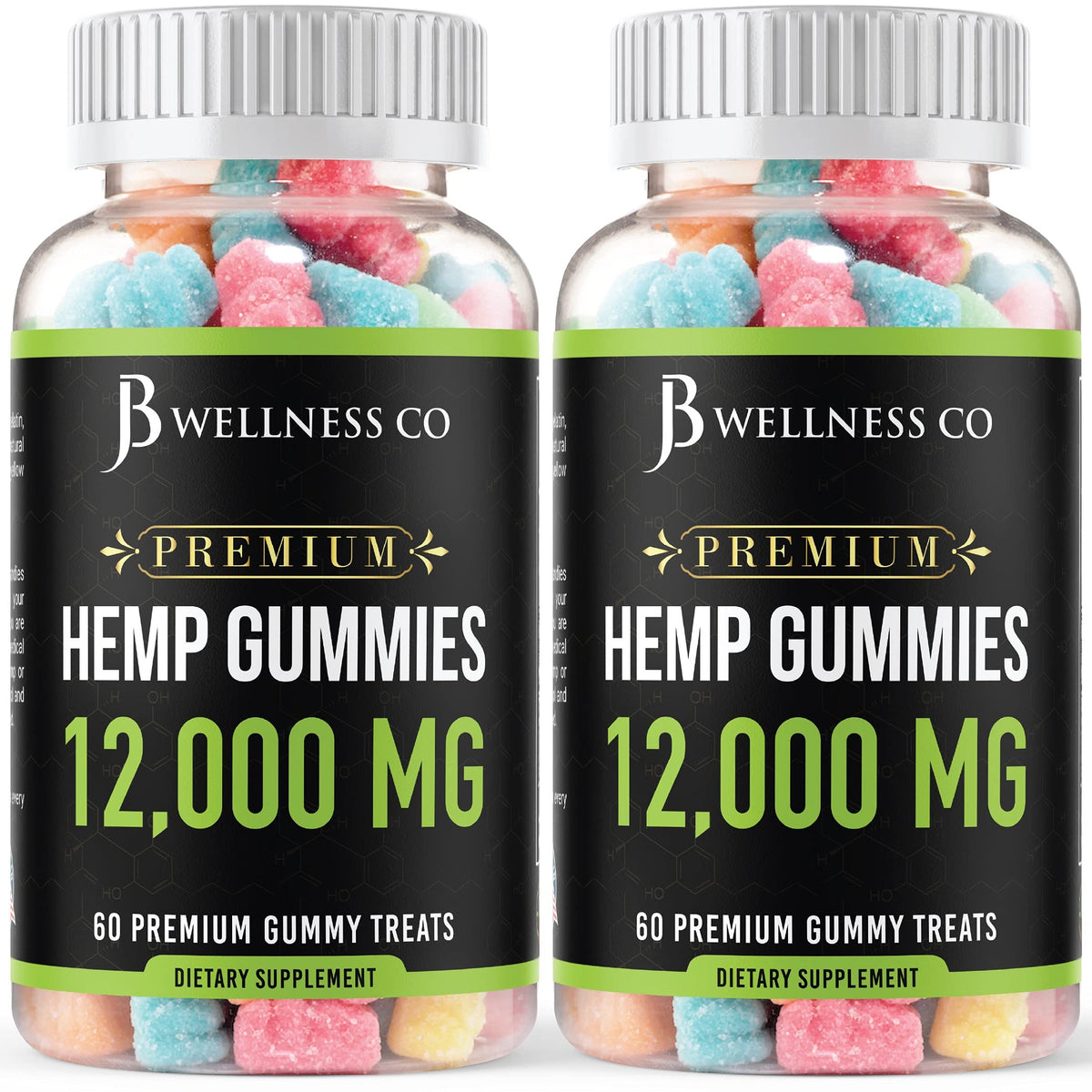 Hemp Gummies 12,000 Vitamins & Omega 3,6,9 120 Count E27946