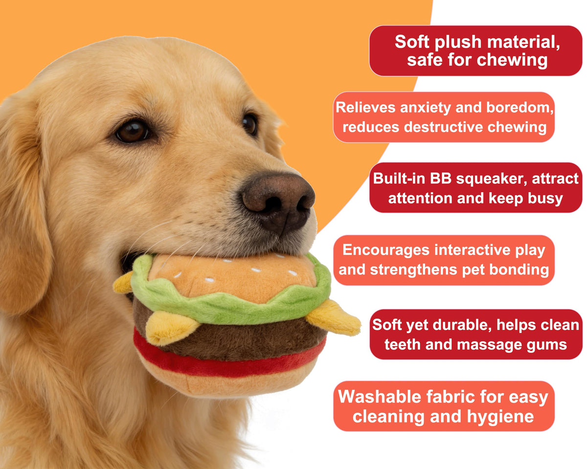 Plush Food Shaped Dog Toy with Squeaker K895