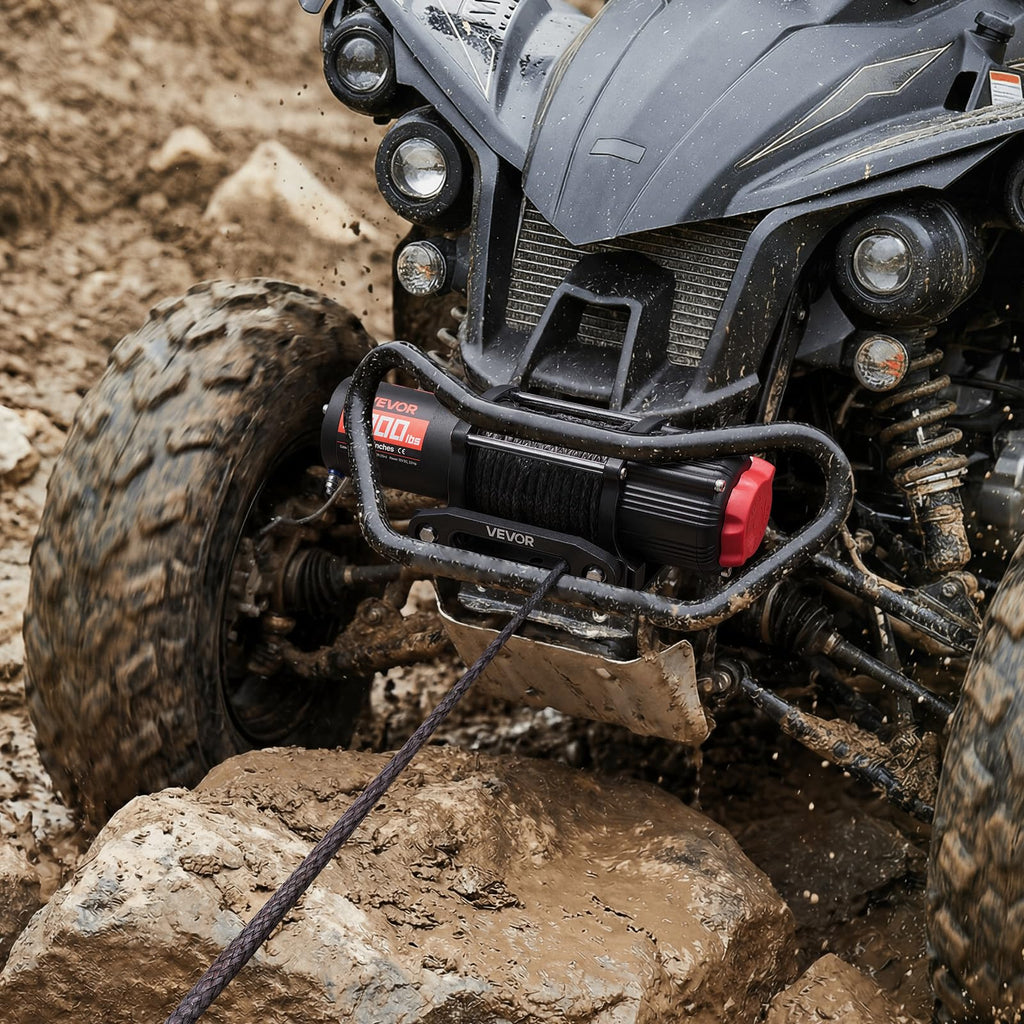 6000 lbs 12V Electric Winch with Synthetic Rope N3737