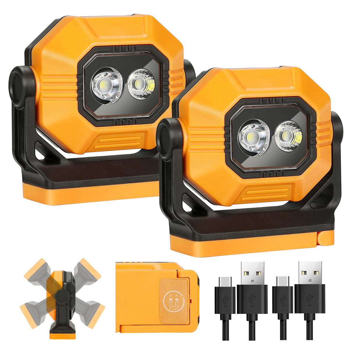 Rechargeable Magnetic Work Light 2 Pack N7760