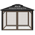 10x10 ft Coffee Gazebo Replacement Mosquito Netting C67934
