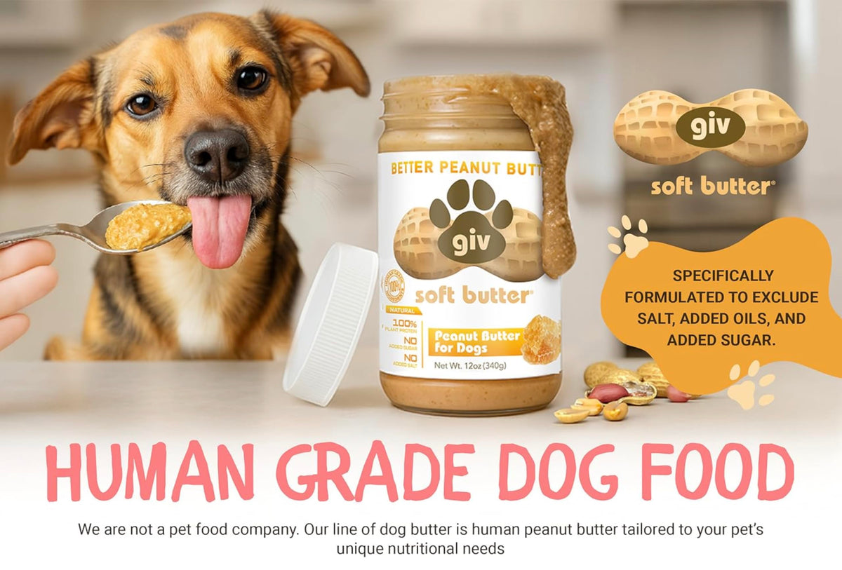 All Natural Peanut Butter for Dogs, 2 Ingredients, 4oz Pouches V511992