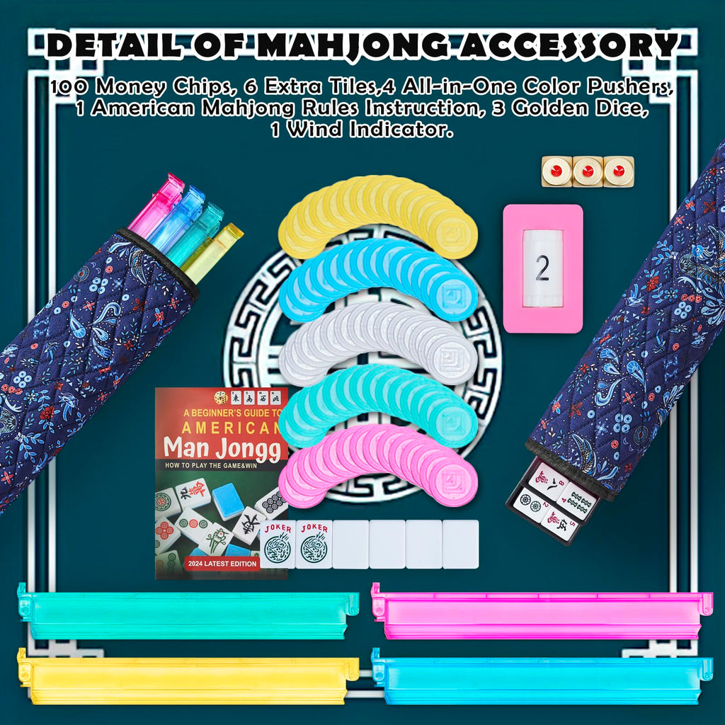 American Mahjong Game Set with 166 Tiles T8156