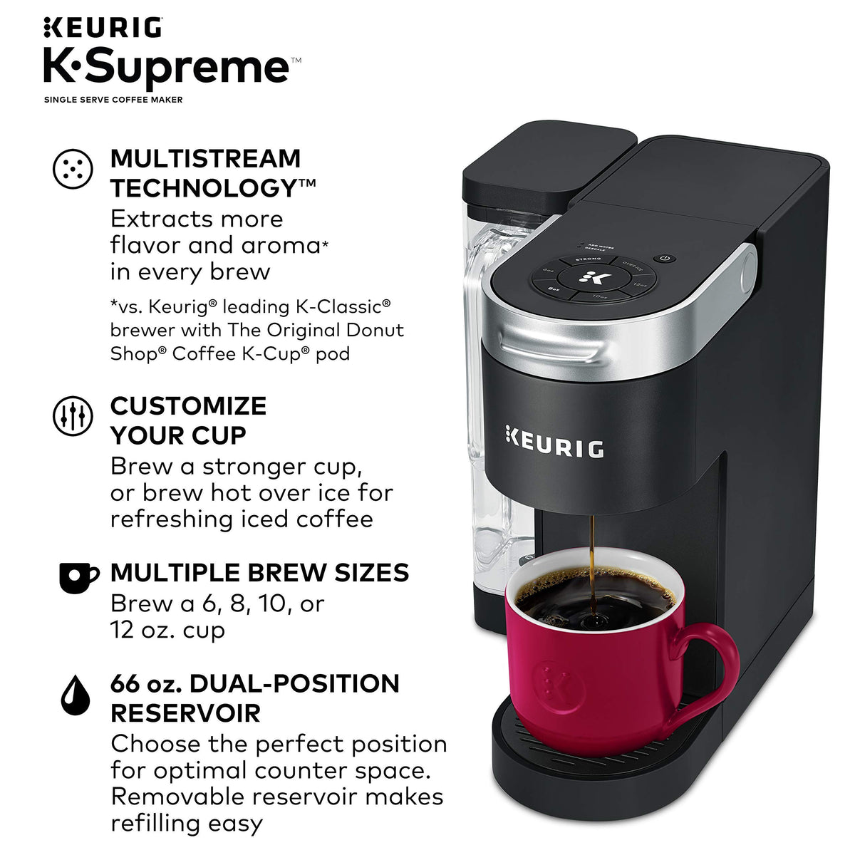 Single Serve K-Cup Pod Coffee Maker & Cleanse Kit S809