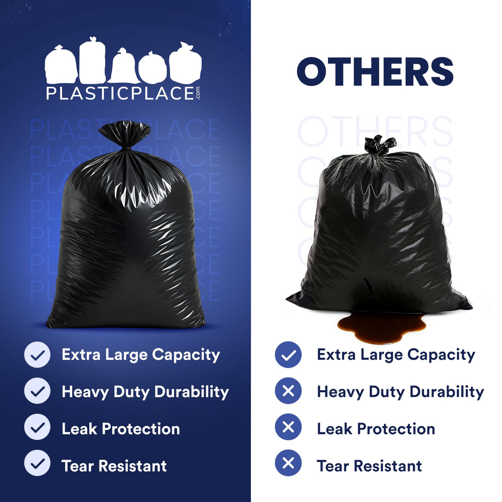 95-96 Gallon Heavy Duty Black Trash Bags W962
