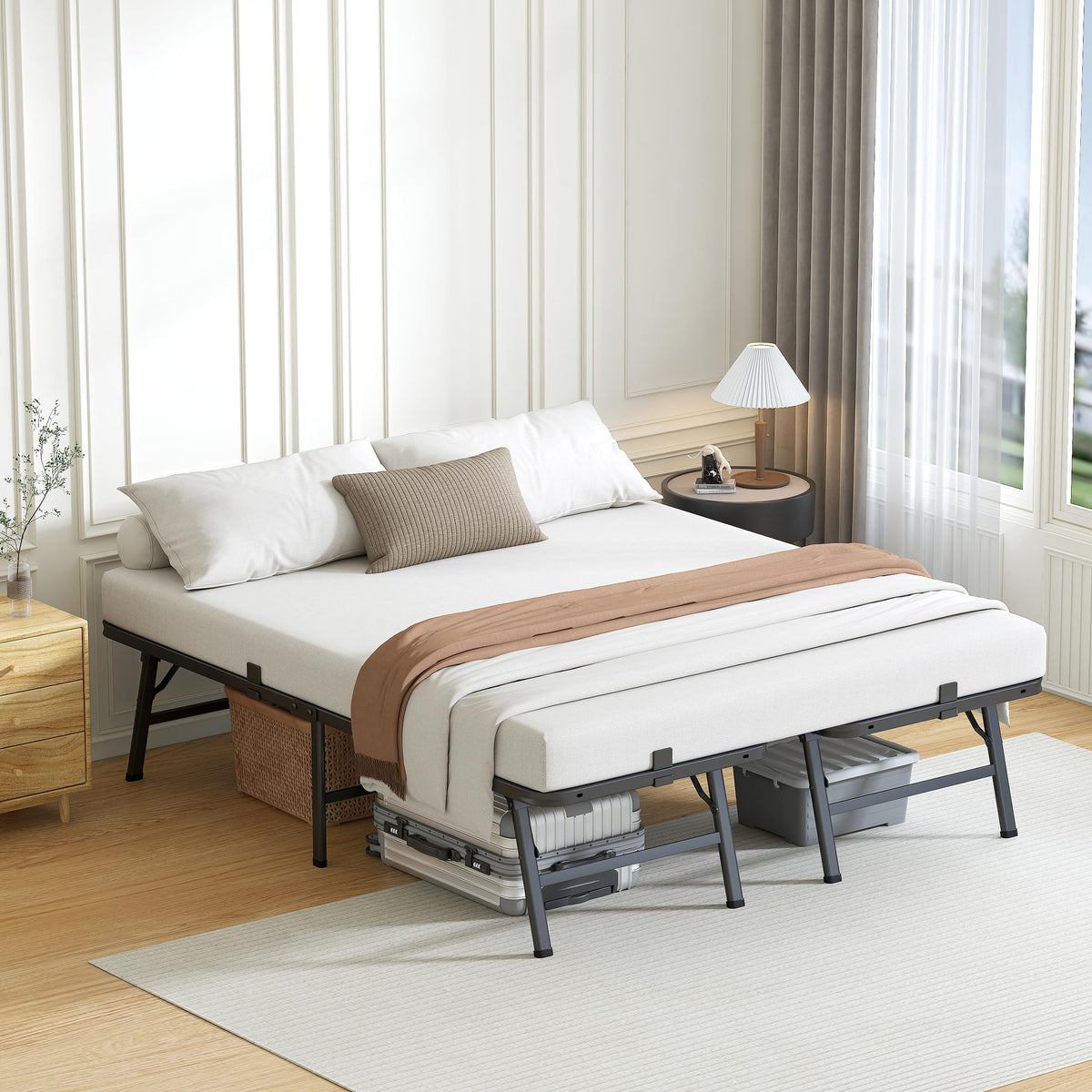 18 Inch Queen Metal Folding Bed Frame W7868