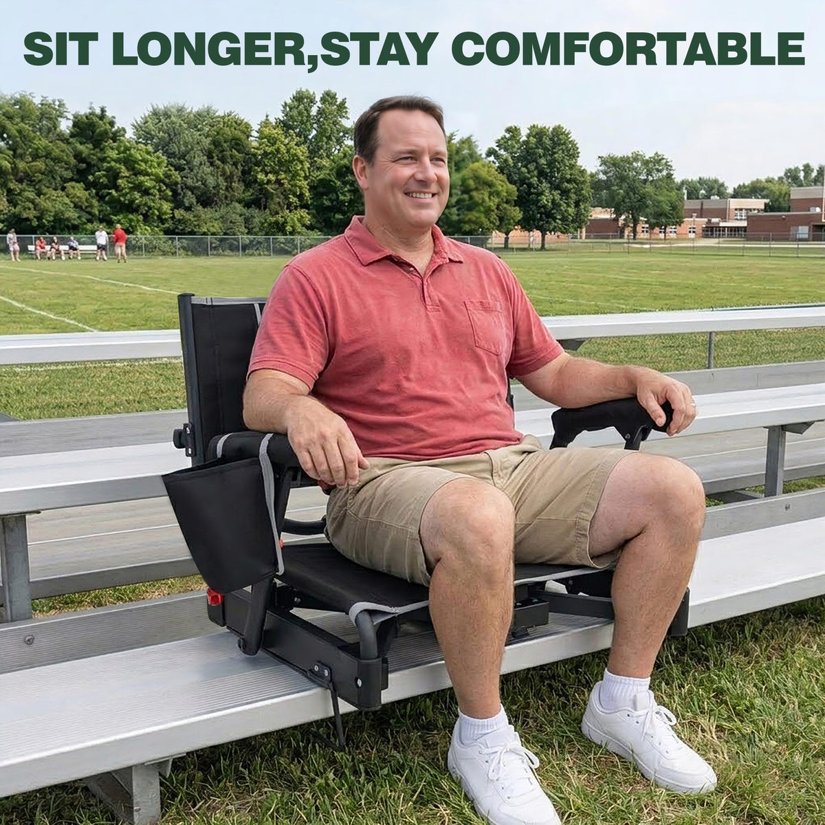 Folding Stadium Seats with Back Support and Cushion T53275