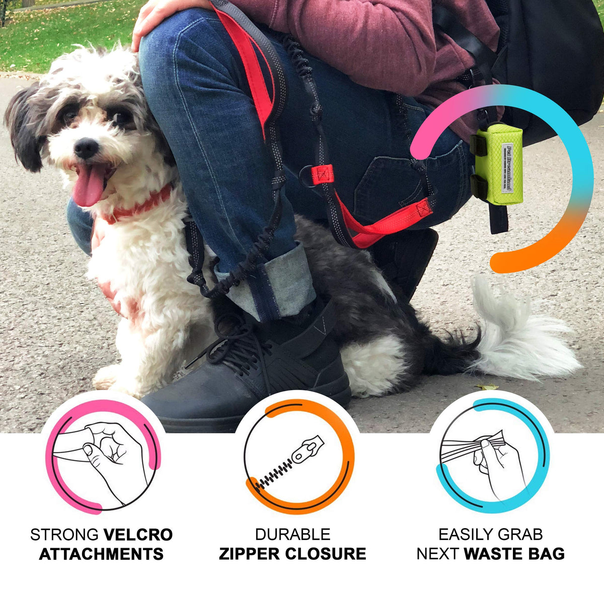 Hands Free Dog Leash for Large Dogs with Poop Bag Dispenser T812460
