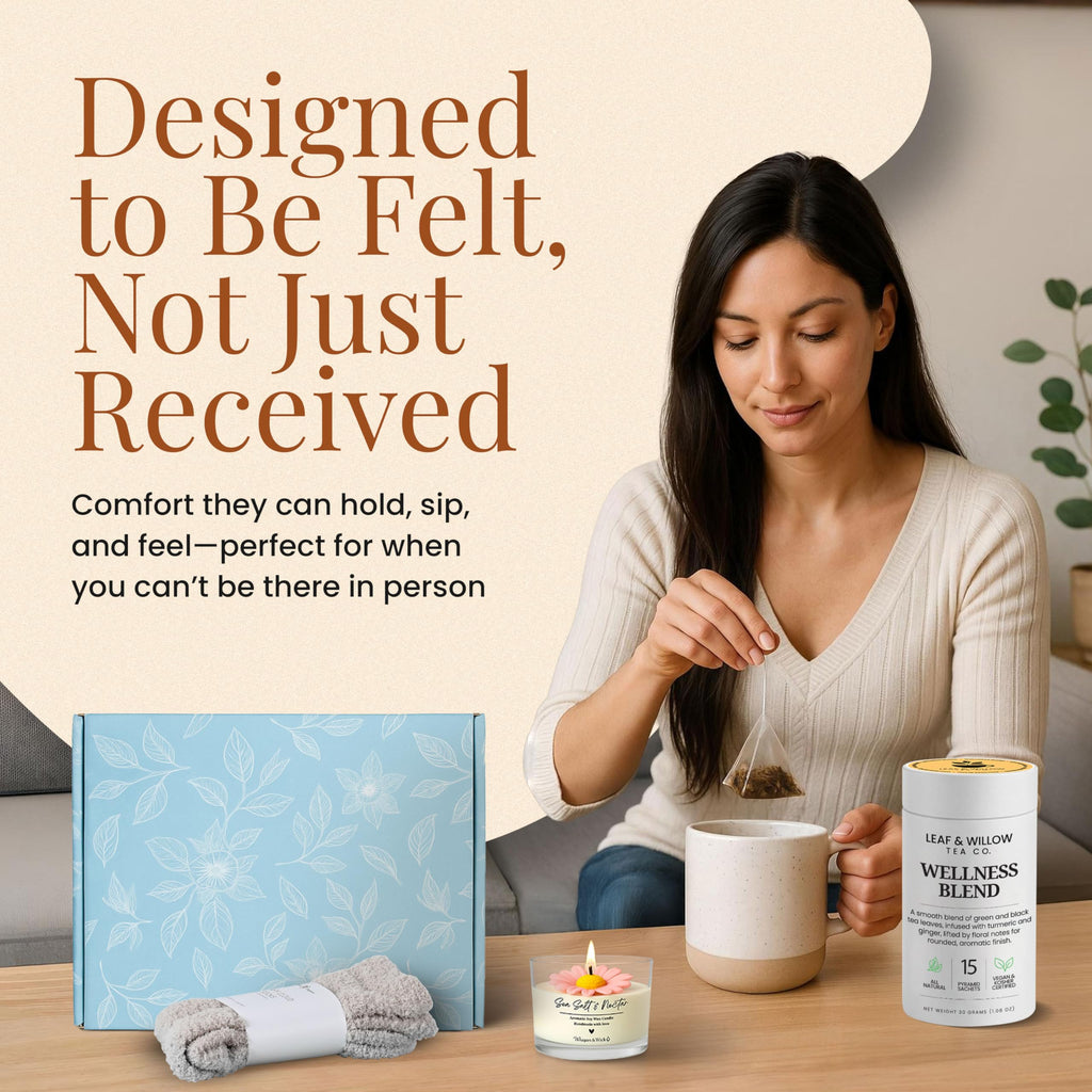 Ceramic Mug Socks Candle Tea Gift Set W7208